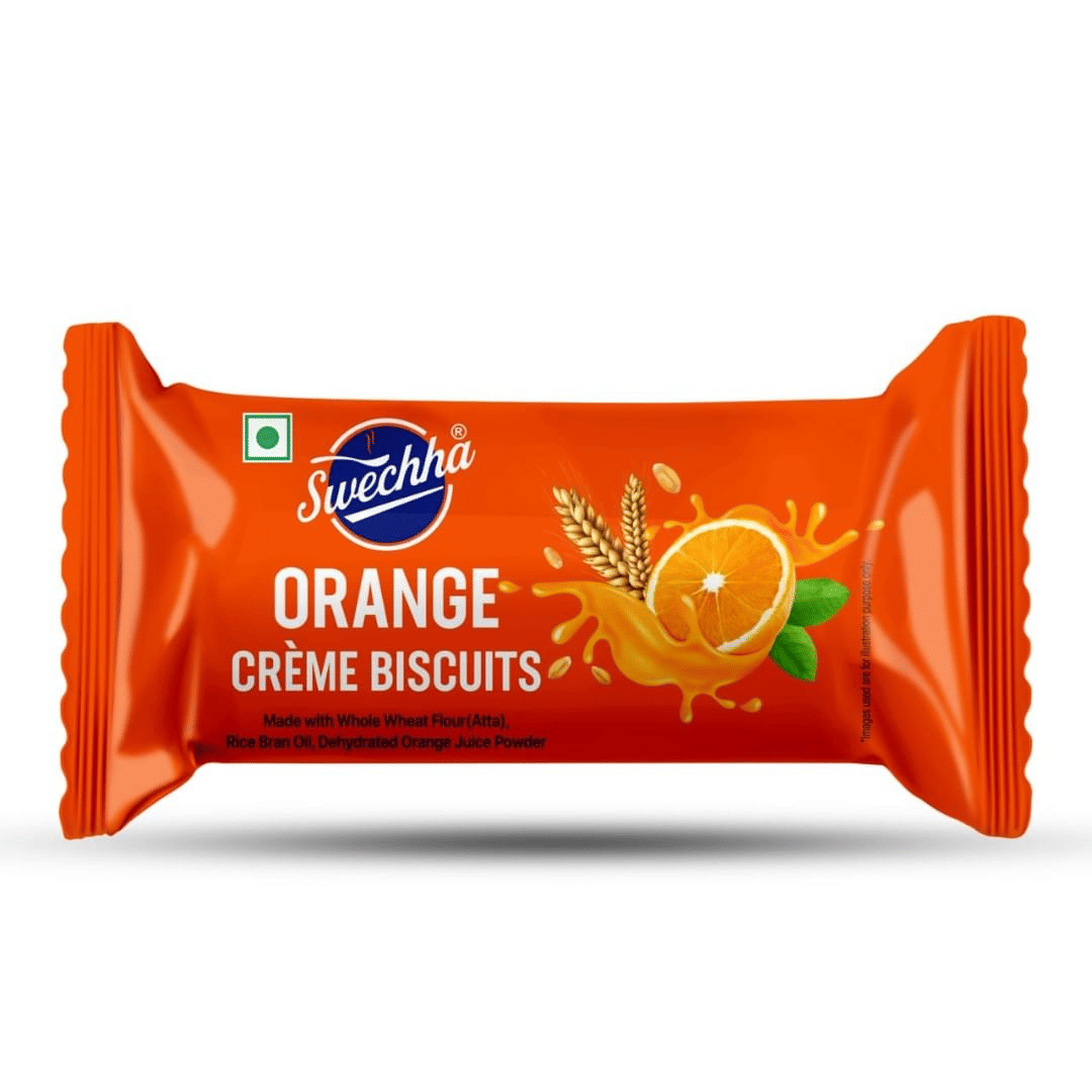 Swechha Orange Crème Biscuits, 35g