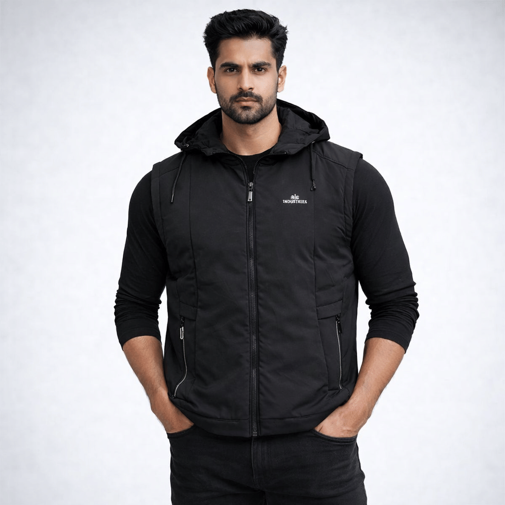 Men Sleeveless Jacket SL-00031 BLACK