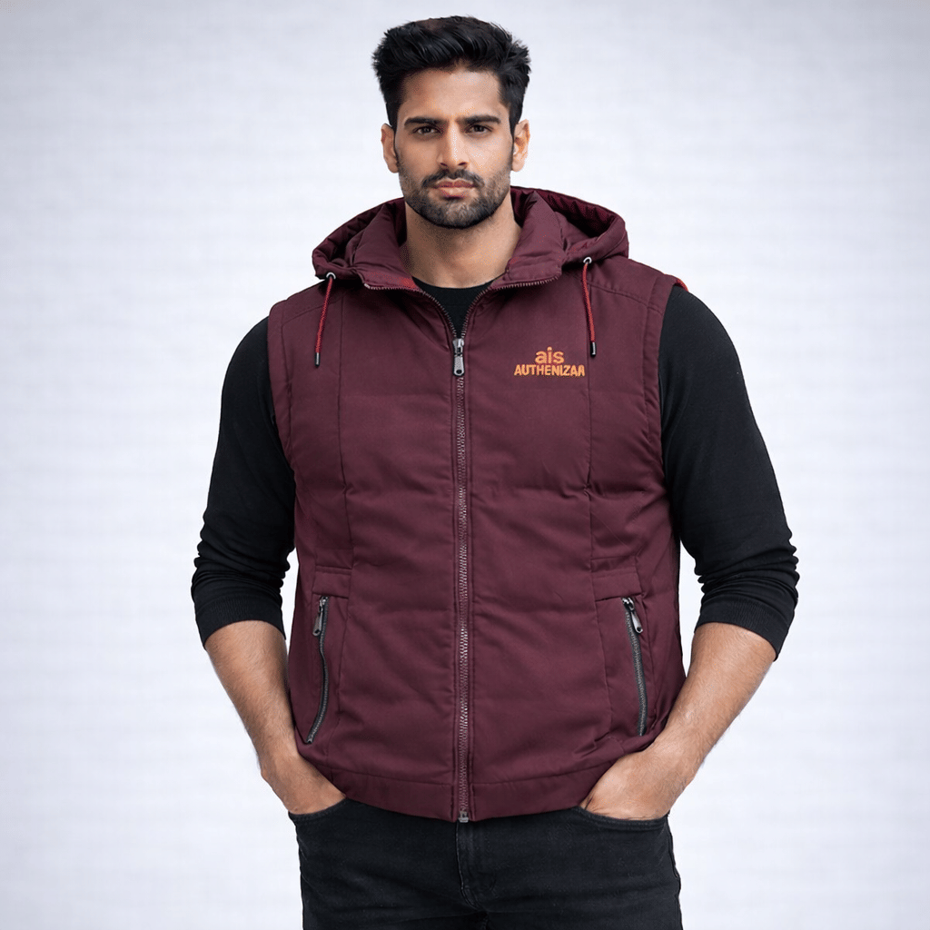 Men Sleeveless Jacket SL-00031 WINE