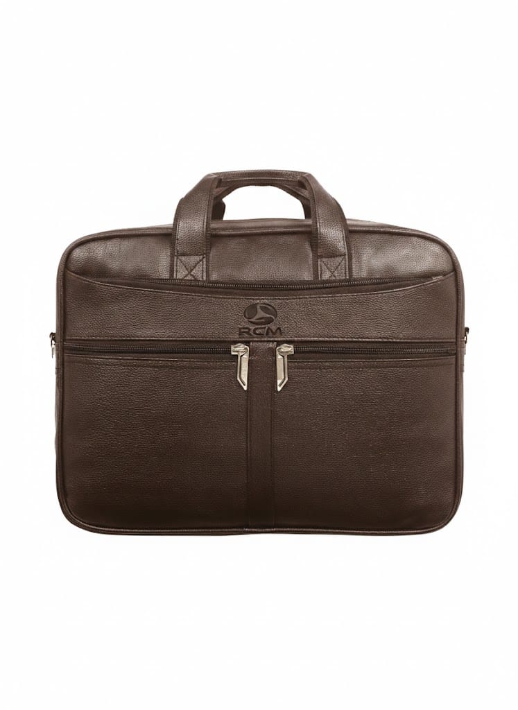 Rcm Executive Foam File Bag, Brown