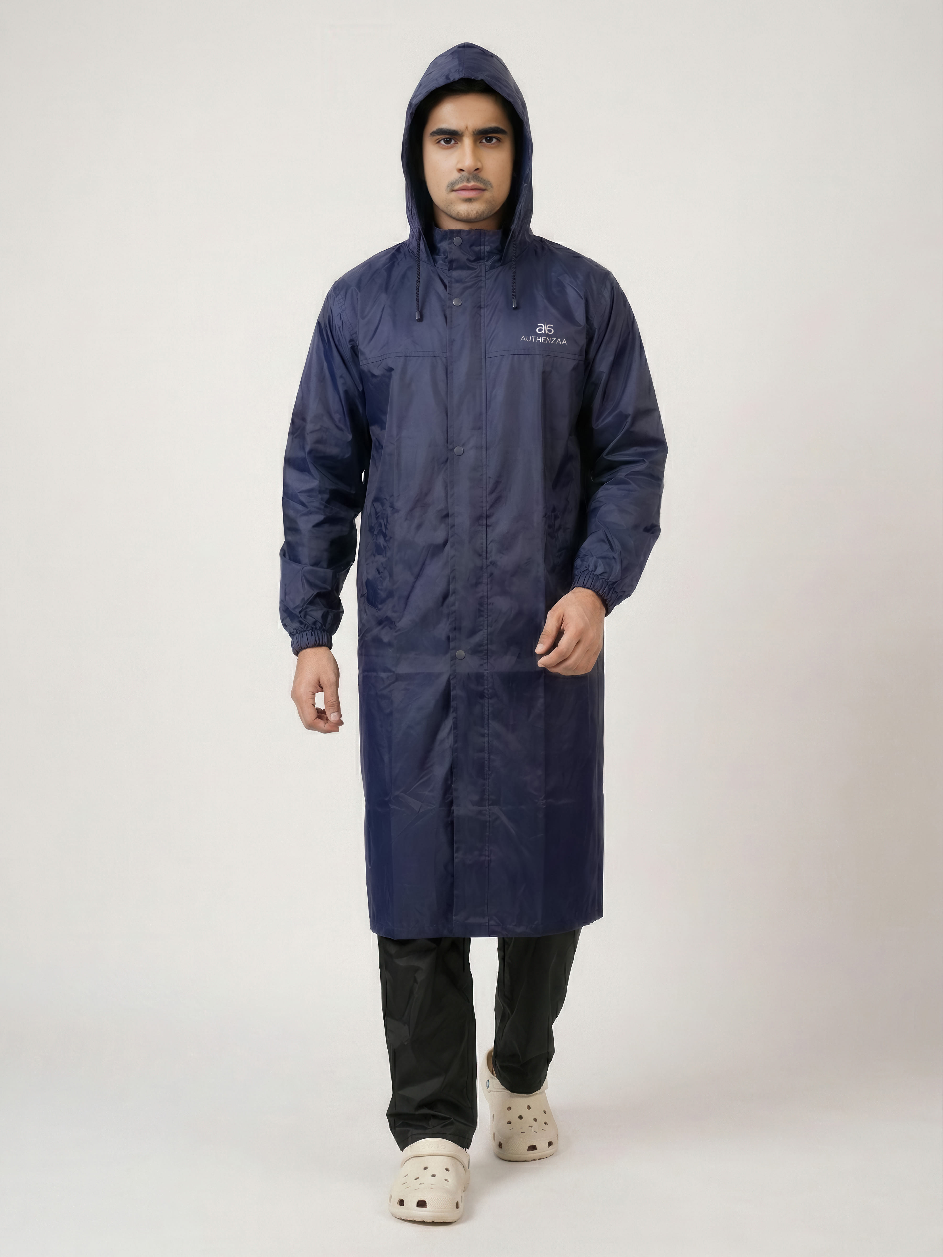 Authenzaa Men's Long Raincoat ARMR003
