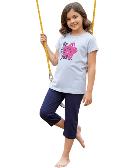 Authenzaa Kids Girl Capri Set ACGCS023