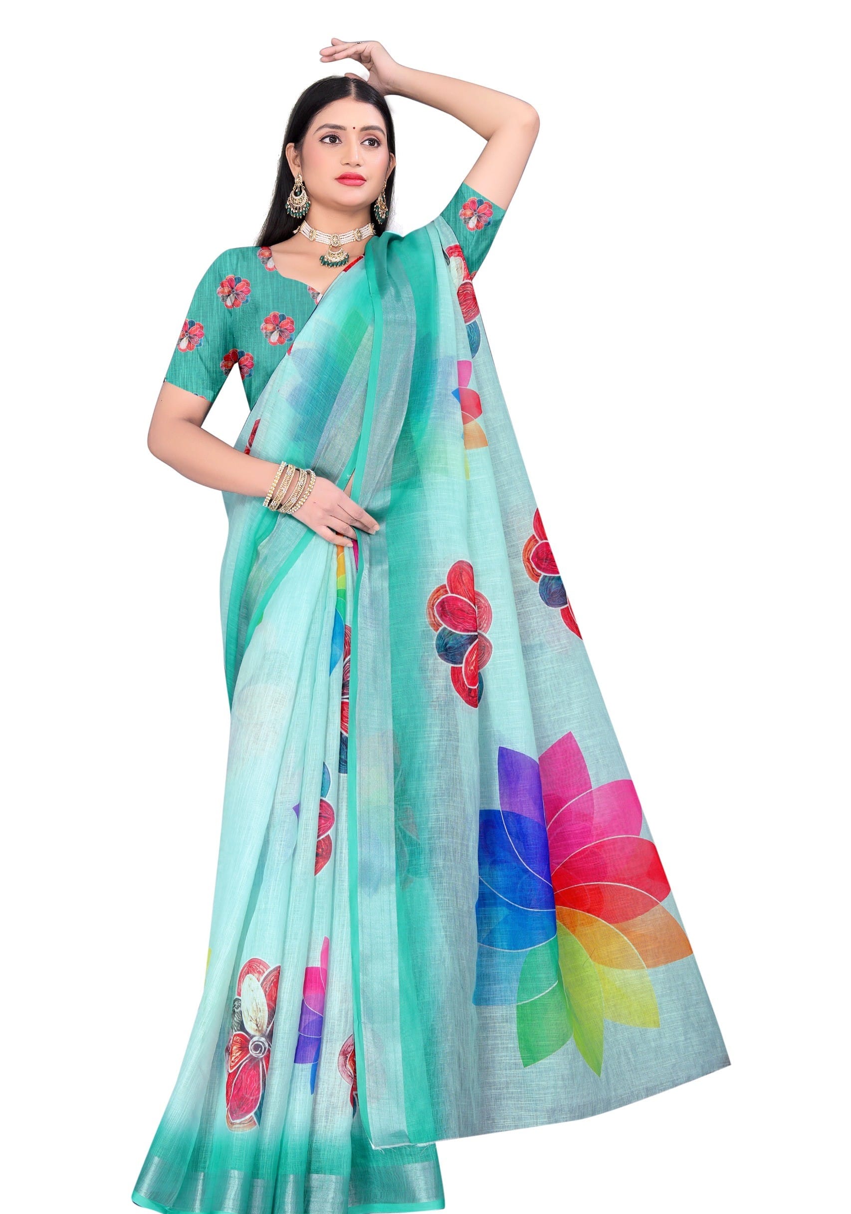 Authenzaa Women's Saree ASWS308