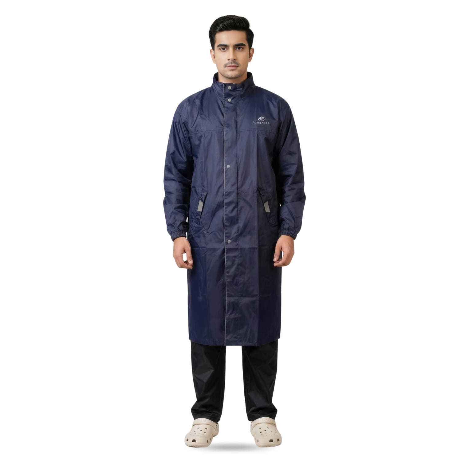 Authenzaa Men's Long Raincoat ARMR003