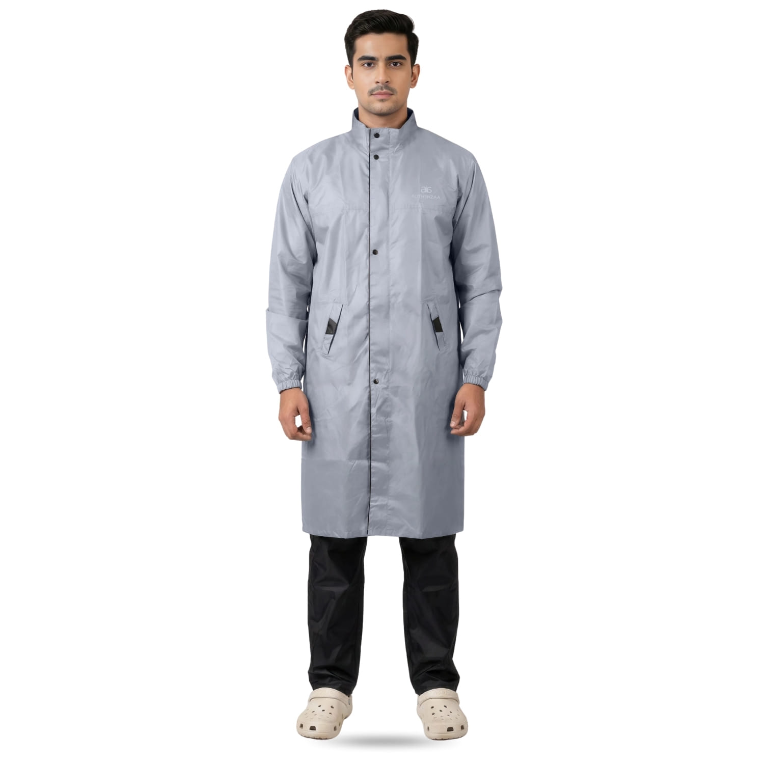 Authenzaa Men's Long Raincoat ARMR002