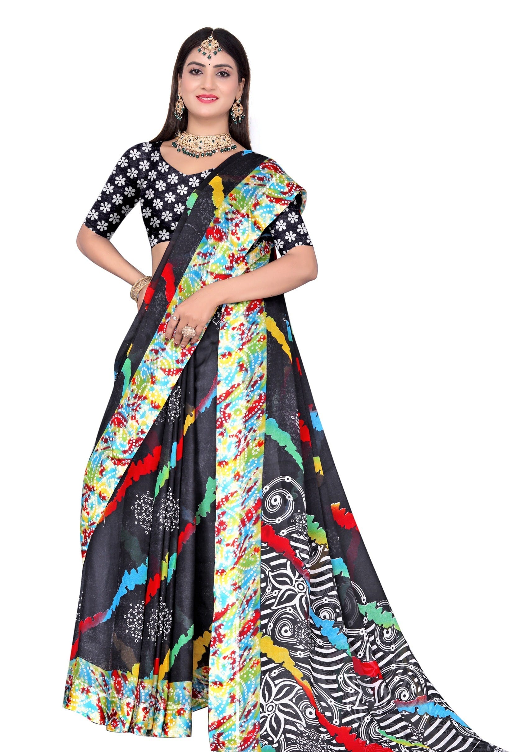 Authenzaa Women's Saree ASWS453