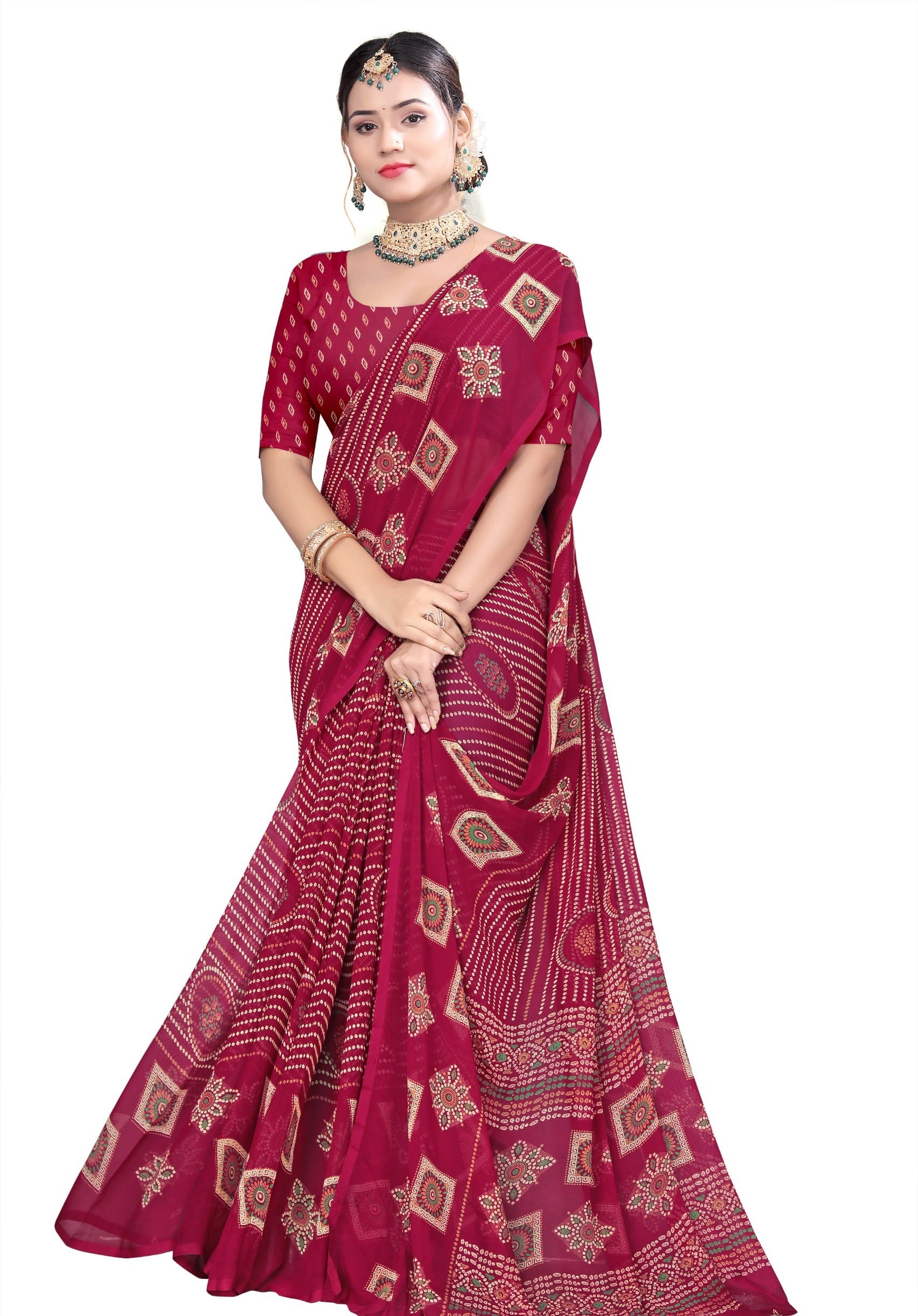 Authenzaa Women's Saree ASWS462