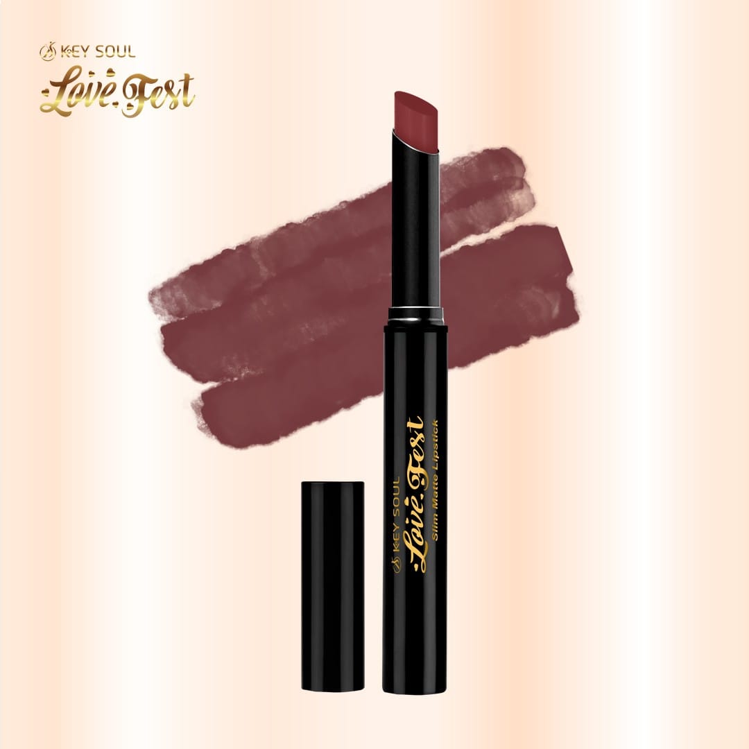 Key Soul Slim Matte Creamy Lipstick, S02 Passion Peel