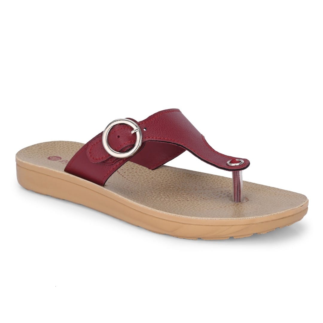 Pair-it Women PU Slipper Ladies Slipper-MS-011 Maroon
