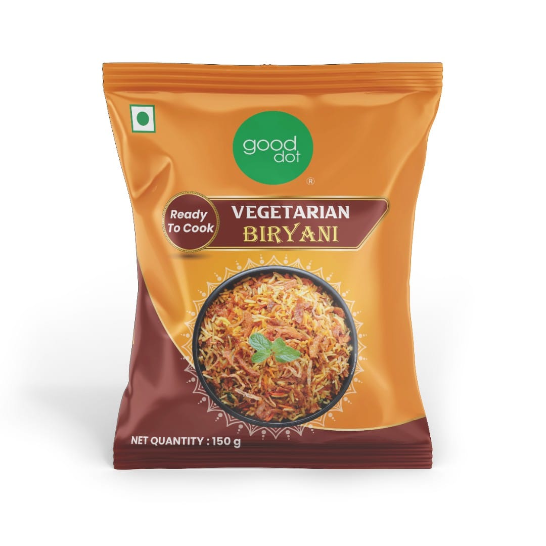 Good Dot Ready To Cook Vegetarian Biryani, 150 g