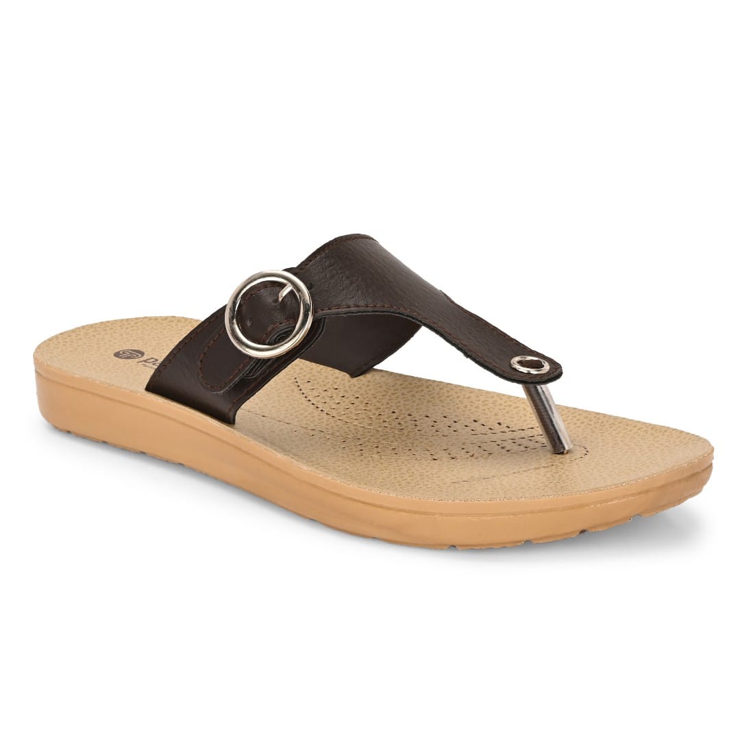 Pair-it Women PU Ladies Slipper MS-010 Brown