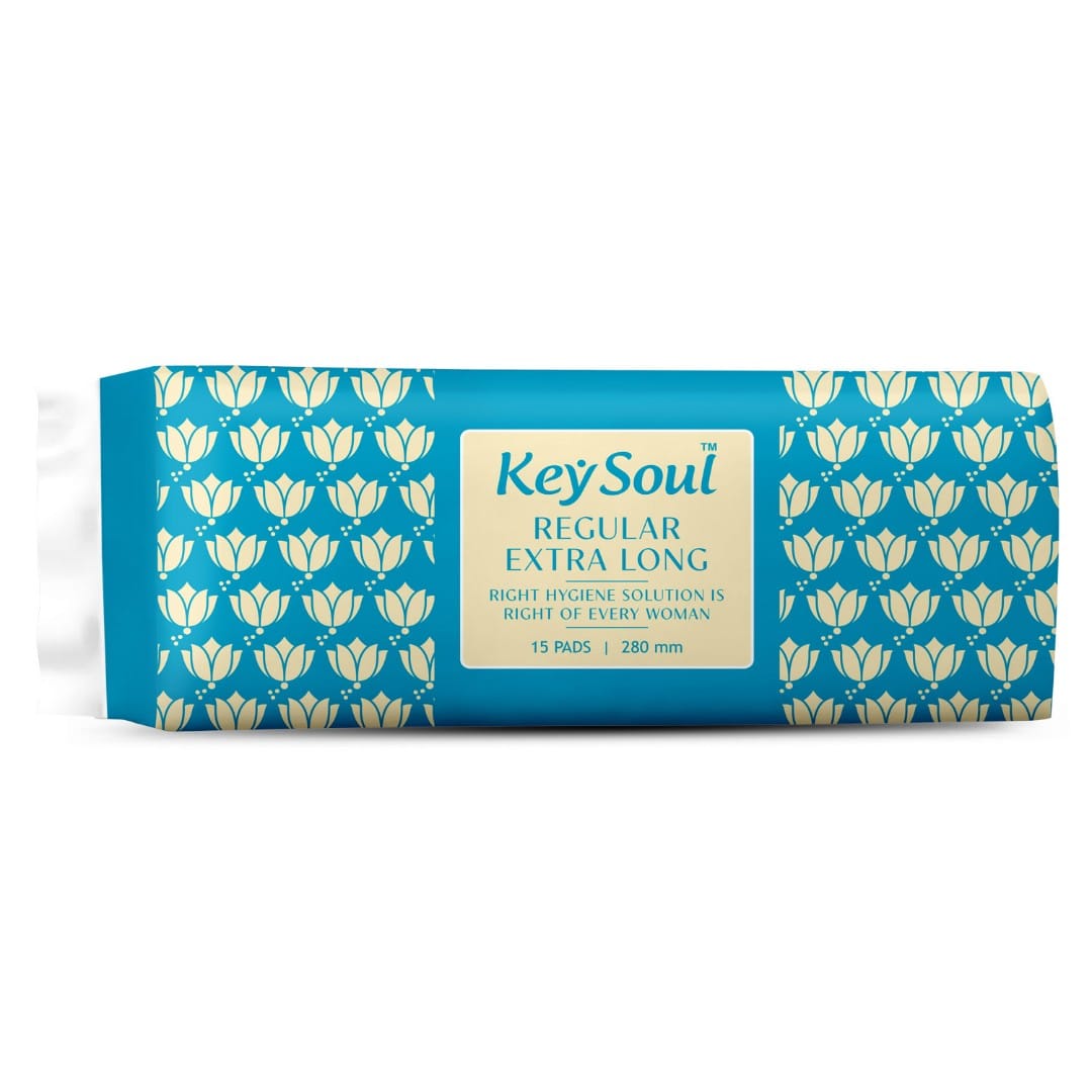 KeySoul Regular Extra long Sanitary Napkin, 15 pads│280 mm