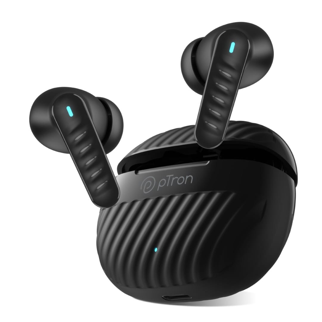 pTron Bassbuds Bliss TWS Earbuds, Black