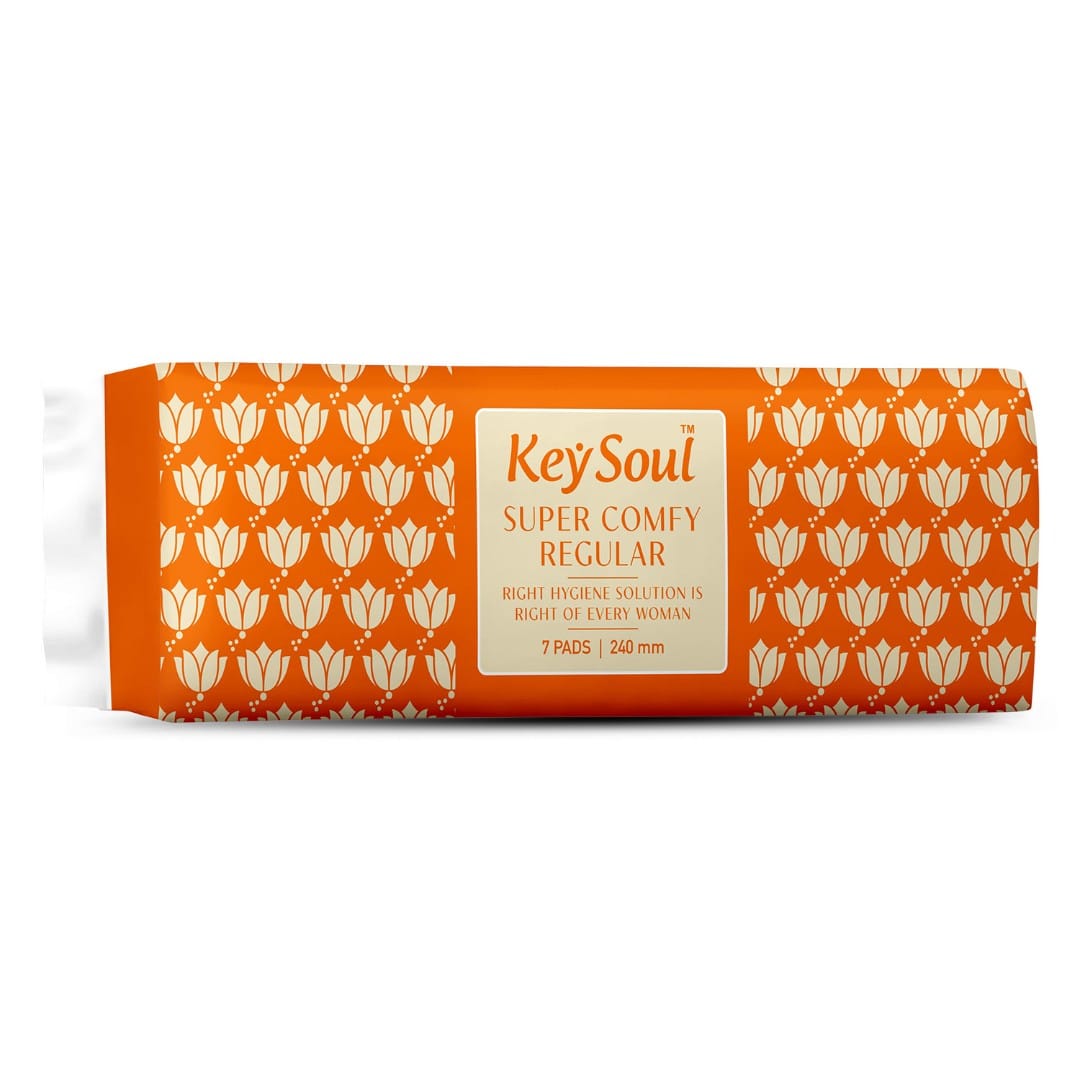 KeySoul Super Comfy Regular Sanitary Napkin, 7 Pads │240 mm