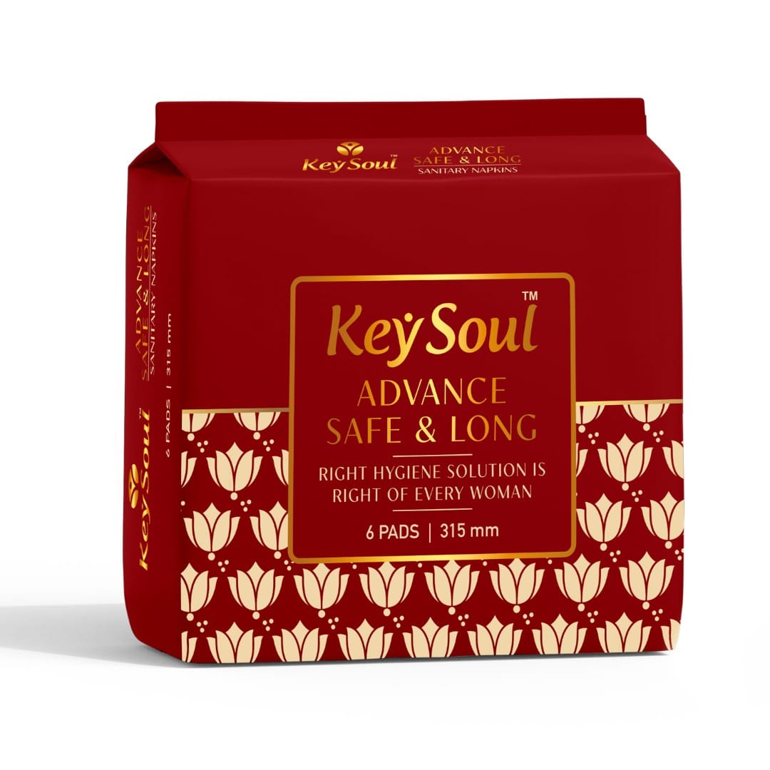 KeySoul Advance Safe & Long Sanitary Napkin, 6 Pads │ 315 mm
