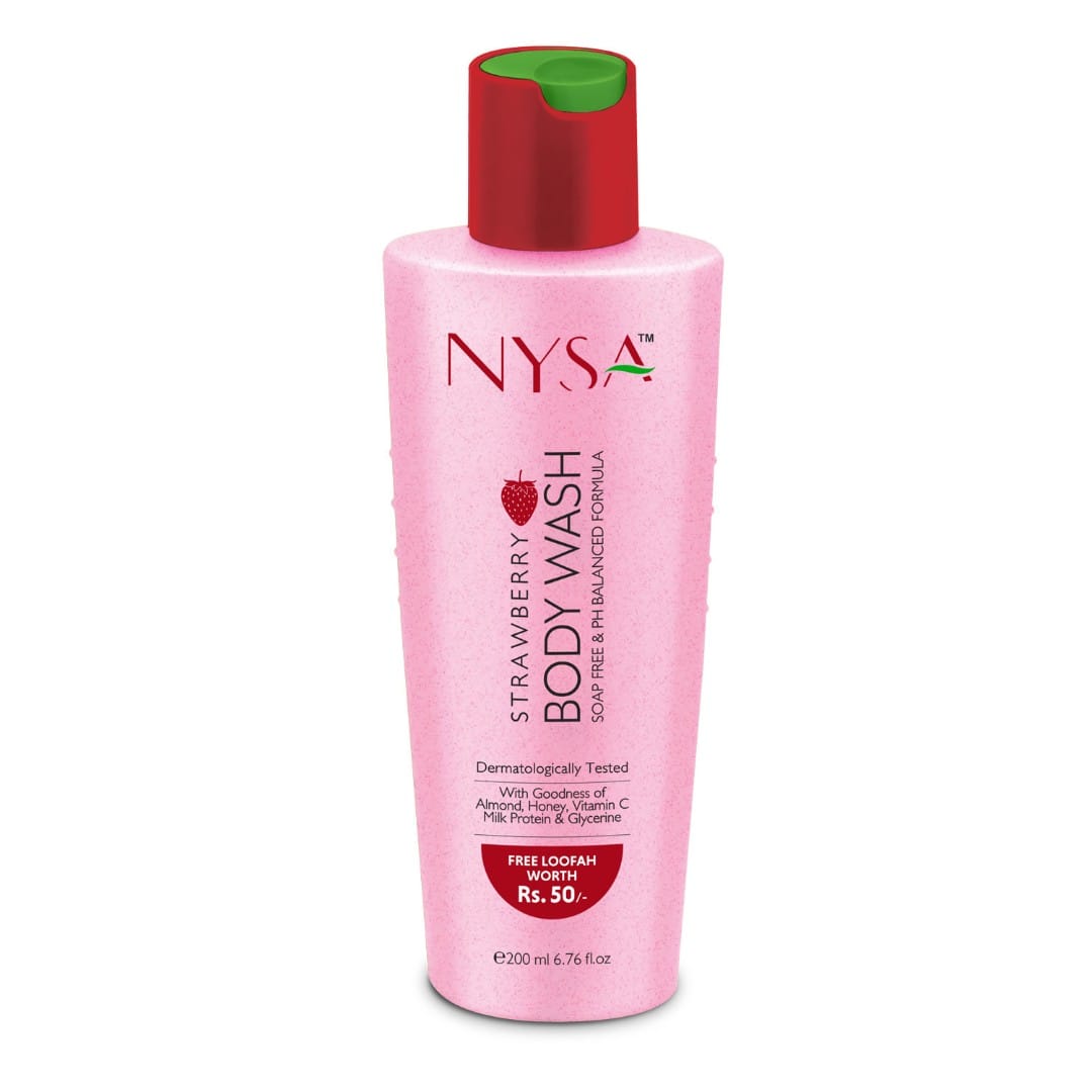 Nysa Strawberry Body Wash, 200 ml